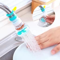 image-Faucet Bubbler 360 Rotatable Bent Water Saving Tap Aerator Diffuser Faucet Nozzle Filter Water Filter Swivel Head Kitchen Tools