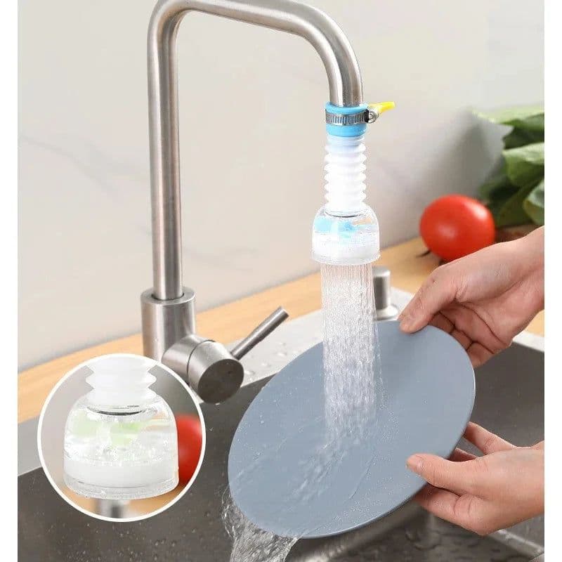 image-Faucet Bubbler 360 Rotatable Bent Water Saving Tap Aerator Diffuser Faucet Nozzle Filter Water Filter Swivel Head Kitchen Tools