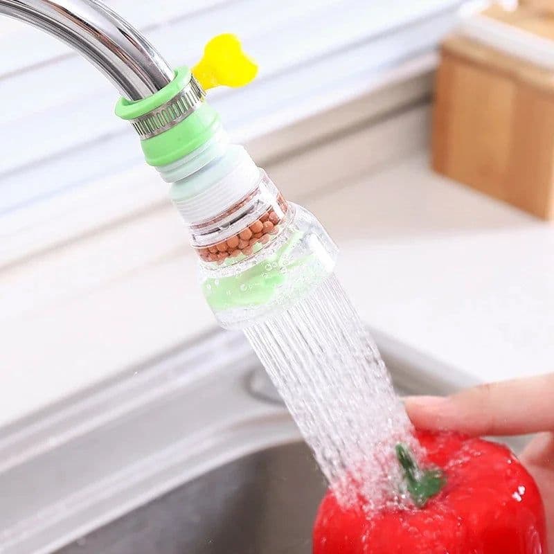 image-Faucet Bubbler 360 Rotatable Bent Water Saving Tap Aerator Diffuser Faucet Nozzle Filter Water Filter Swivel Head Kitchen Tools