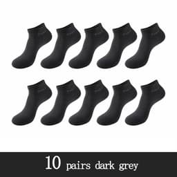 image-10 Pairs / Pack Men's Bamboo Fiber Socks Short High Quality New Casual Breatheable Anti-Bacterial Man Ankle Socks Men