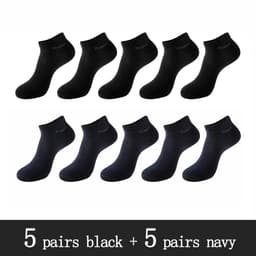 image-10 Pairs / Pack Men's Bamboo Fiber Socks Short High Quality New Casual Breatheable Anti-Bacterial Man Ankle Socks Men