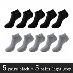 image-10 Pairs / Pack Men's Bamboo Fiber Socks Short High Quality New Casual Breatheable Anti-Bacterial Man Ankle Socks Men