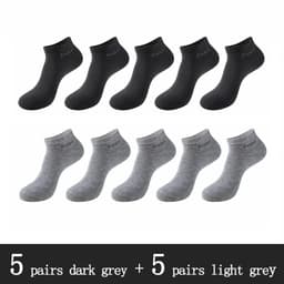 image-10 Pairs / Pack Men's Bamboo Fiber Socks Short High Quality New Casual Breatheable Anti-Bacterial Man Ankle Socks Men