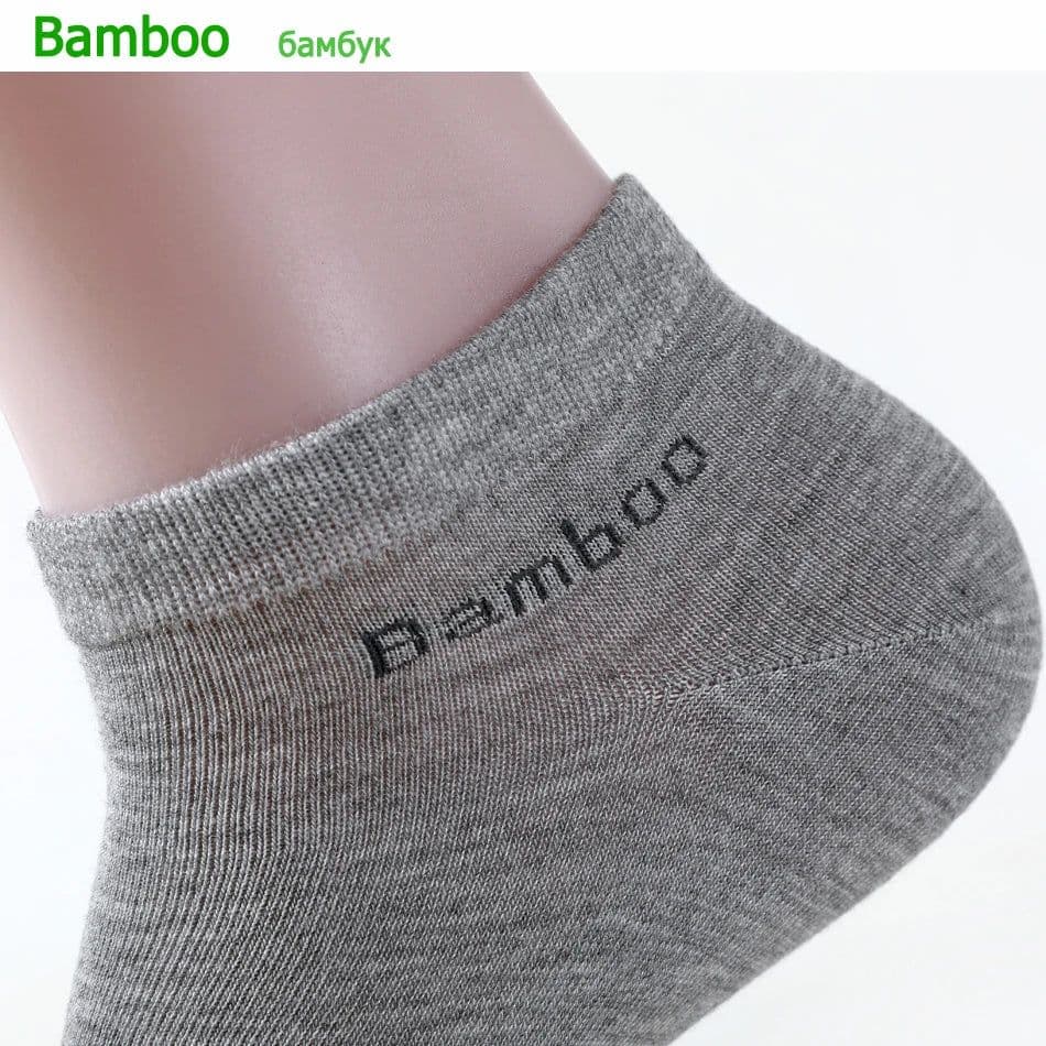 image-10 Pairs / Pack Men's Bamboo Fiber Socks Short High Quality New Casual Breatheable Anti-Bacterial Man Ankle Socks Men