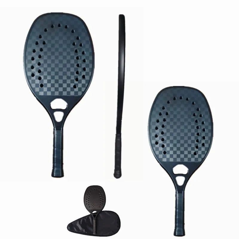 image-New 12K High Quality Carbon And Glass Fiber Beach Tennis Racket Soft Face Racquet Protective Bag Cover Padel Sporting Goods