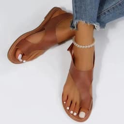 image-Women's Sandals Flats Flip-flops Summer 2024 New Casual Elegant Woman Shoes with Low Heels Luxury Best Selling Comfortable White