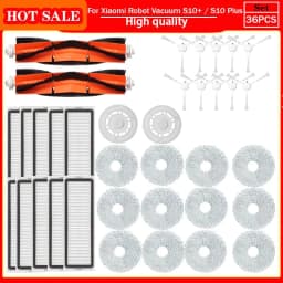 image-For Xiaomi Robot Vacuum S10+ / S10 Plus /B105 Accessories Main Side Brush Hepa Filter Mop Rag Cloth Spare Parts