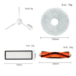 image-For Xiaomi Robot Vacuum S10+ / S10 Plus /B105 Accessories Main Side Brush Hepa Filter Mop Rag Cloth Spare Parts