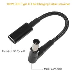 image-100W USB C PD to DC Universal Laptop Charger Converter Type C Fast Charging Adapter Cable Cord for Asus Lenovo Hp Dell Laptop