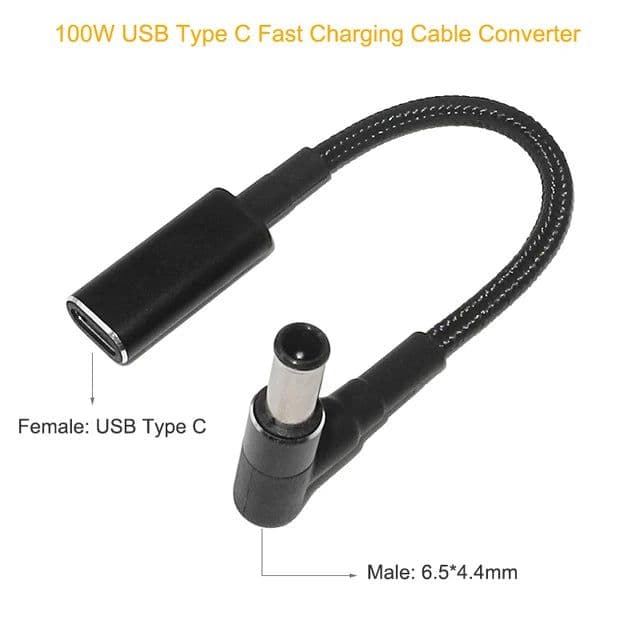 image-100W USB C PD to DC Universal Laptop Charger Converter Type C Fast Charging Adapter Cable Cord for Asus Lenovo Hp Dell Laptop