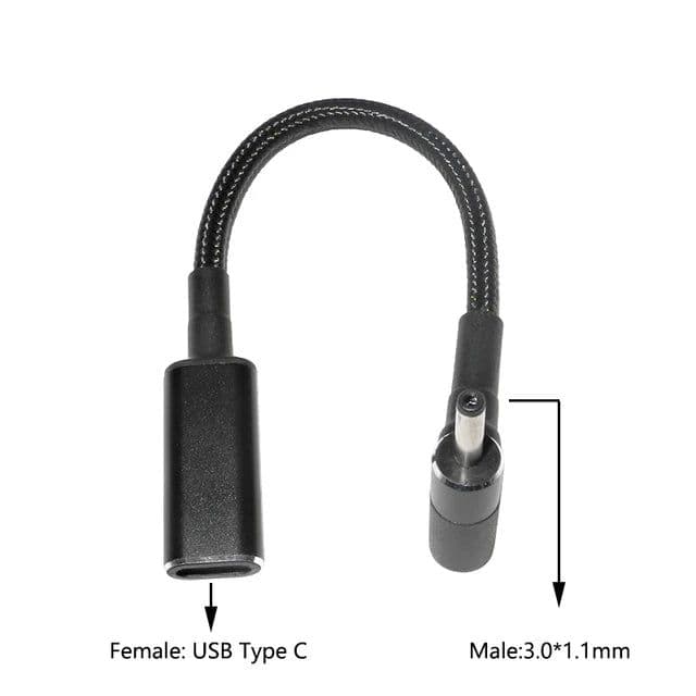 image-100W USB C PD to DC Universal Laptop Charger Converter Type C Fast Charging Adapter Cable Cord for Asus Lenovo Hp Dell Laptop
