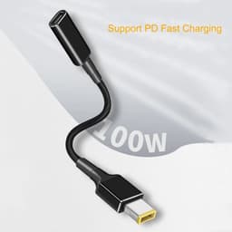 image-100W USB C PD to DC Universal Laptop Charger Converter Type C Fast Charging Adapter Cable Cord for Asus Lenovo Hp Dell Laptop