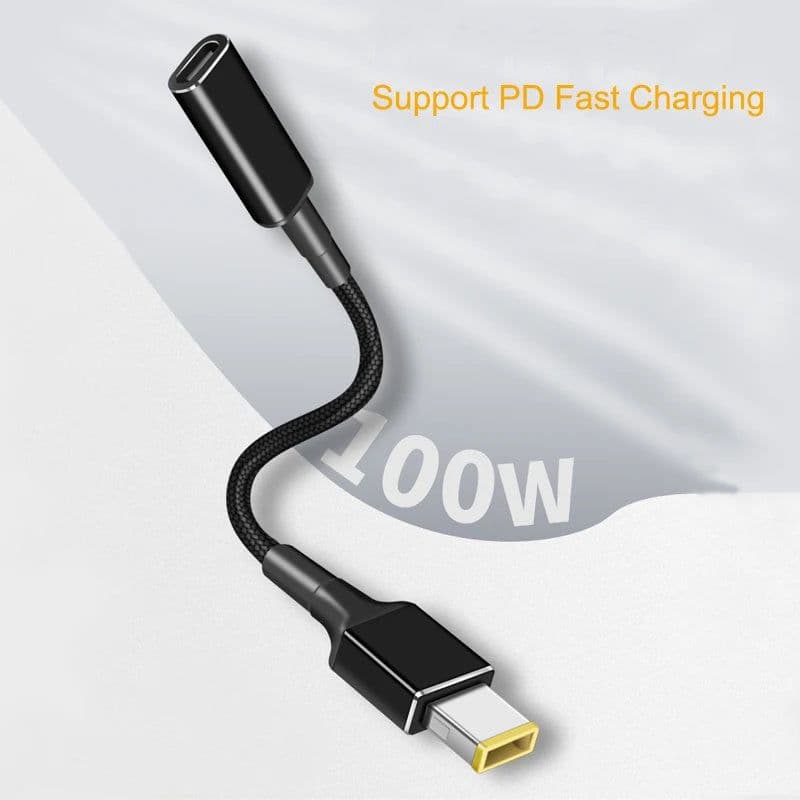 image-100W USB C PD to DC Universal Laptop Charger Converter Type C Fast Charging Adapter Cable Cord for Asus Lenovo Hp Dell Laptop