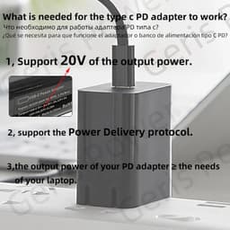 image-100W USB C PD to DC Universal Laptop Charger Converter Type C Fast Charging Adapter Cable Cord for Asus Lenovo Hp Dell Laptop