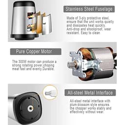image-2Speeds 304Stainless Steel Electric Chopper Meat Grinder Mincer Food Processor Slicer Vegetable food chopper meat slicer machine