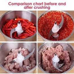 image-2Speeds 304Stainless Steel Electric Chopper Meat Grinder Mincer Food Processor Slicer Vegetable food chopper meat slicer machine