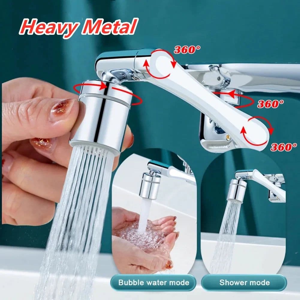 image-Heavy Metal Universal 1080° Rotation Faucet Sprayer Head For Kitchen Washbasin Extension Faucet Bubbler Sink Tap Splash Nozzle
