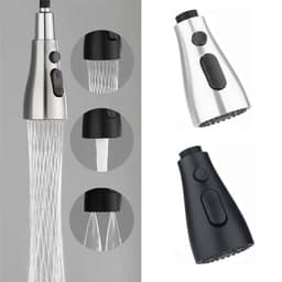 image-Pull Out Spray Shower Head Replacement Tap Sprayer 3 Modes Adaptor Washbasin Faucet Extender Aerator Bubbler Nozzle Kitchen Tap