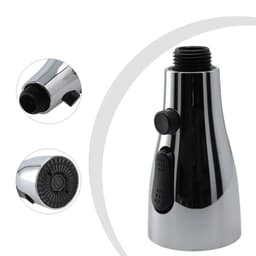image-Pull Out Spray Shower Head Replacement Tap Sprayer 3 Modes Adaptor Washbasin Faucet Extender Aerator Bubbler Nozzle Kitchen Tap