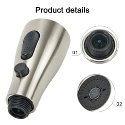 image-Pull Out Spray Shower Head Replacement Tap Sprayer 3 Modes Adaptor Washbasin Faucet Extender Aerator Bubbler Nozzle Kitchen Tap