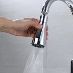 image-Pull Out Spray Shower Head Replacement Tap Sprayer 3 Modes Adaptor Washbasin Faucet Extender Aerator Bubbler Nozzle Kitchen Tap