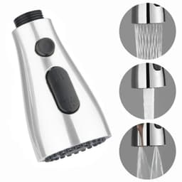image-Pull Out Spray Shower Head Replacement Tap Sprayer 3 Modes Adaptor Washbasin Faucet Extender Aerator Bubbler Nozzle Kitchen Tap