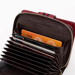 image-Wallet Women Cow Leather Flower Printing Ladies Wallets Short ID Card Holder Vintage Fashion Zipper Portable Money Bag Purses