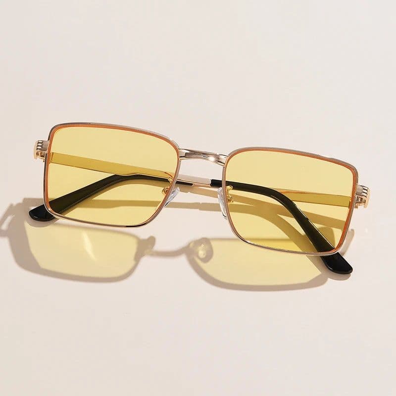 image-Classic Cycling Square Steampunk Sunglasses Luxury Brand Ourdoor Men Women Retro Rectangle Punk Metal Frame Sun Glasses UV400