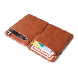 image-New Fashion Slim Men's Leather Magic Wallet Korea Designer Credit Card Holder Women Small Cash Clip Bilfold Man Clamps for Money