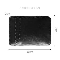 image-New Fashion Slim Men's Leather Magic Wallet Korea Designer Credit Card Holder Women Small Cash Clip Bilfold Man Clamps for Money
