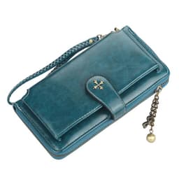 image-Customized Women Wallets Name Engraving Fashion Long PU Leather Quality Card Holder Classic Female Purse Zipper Wallet For Women