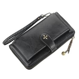 image-Customized Women Wallets Name Engraving Fashion Long PU Leather Quality Card Holder Classic Female Purse Zipper Wallet For Women