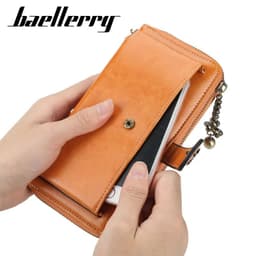 image-Customized Women Wallets Name Engraving Fashion Long PU Leather Quality Card Holder Classic Female Purse Zipper Wallet For Women
