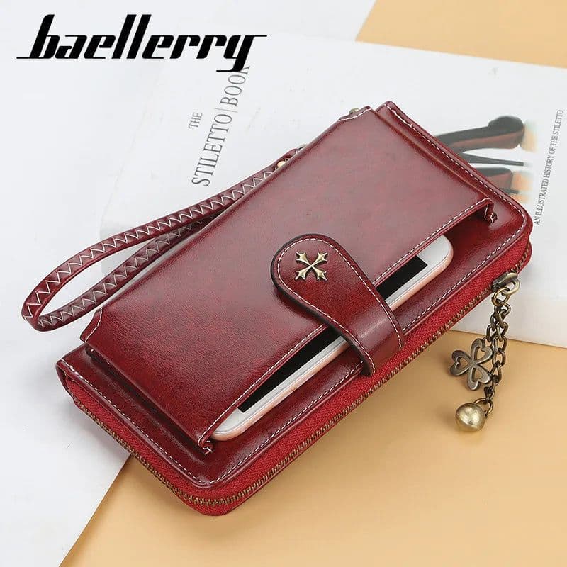 image-Customized Women Wallets Name Engraving Fashion Long PU Leather Quality Card Holder Classic Female Purse Zipper Wallet For Women