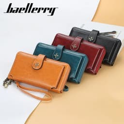 image-Customized Women Wallets Name Engraving Fashion Long PU Leather Quality Card Holder Classic Female Purse Zipper Wallet For Women