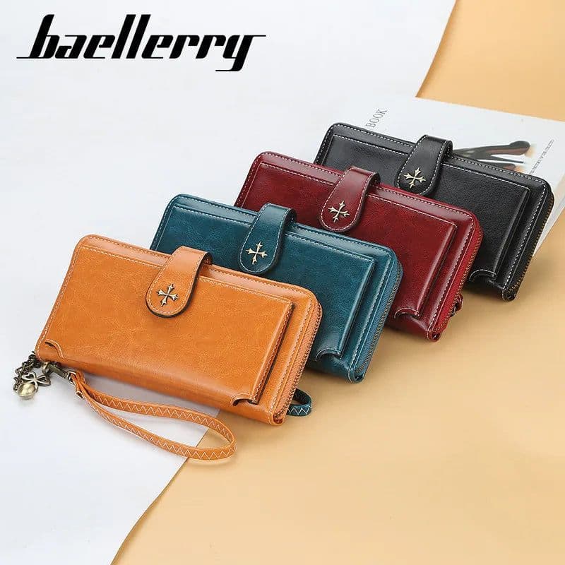 image-Customized Women Wallets Name Engraving Fashion Long PU Leather Quality Card Holder Classic Female Purse Zipper Wallet For Women