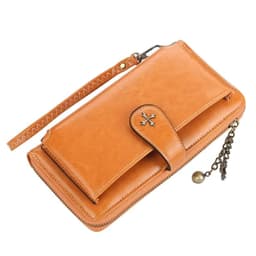 image-Customized Women Wallets Name Engraving Fashion Long PU Leather Quality Card Holder Classic Female Purse Zipper Wallet For Women