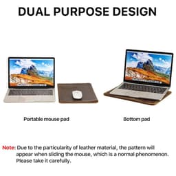 image-CONTACTS FAMILY Retro Leather Laptop Sleeve Case For Macbook Pro Air M2 M3 13 14 16 Inch Cover HP DELL XPS 13 Notebook Bag Men