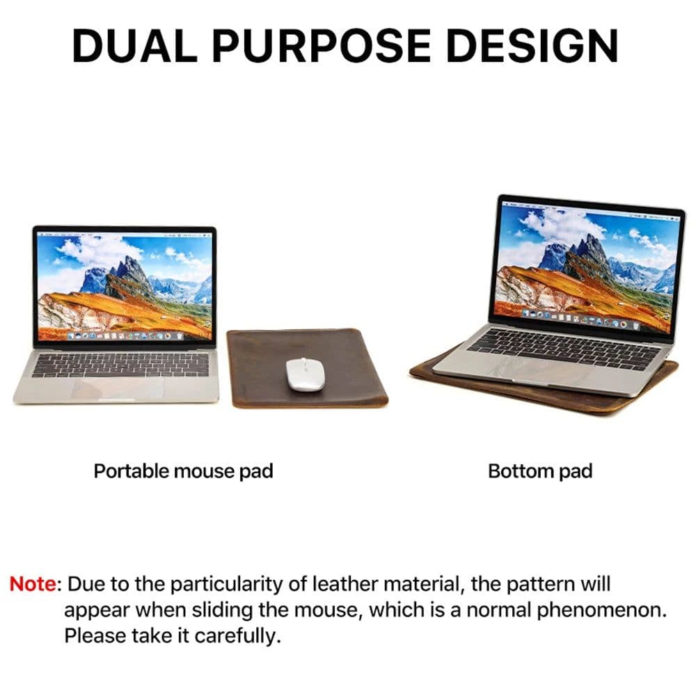 image-CONTACTS FAMILY Retro Leather Laptop Sleeve Case For Macbook Pro Air M2 M3 13 14 16 Inch Cover HP DELL XPS 13 Notebook Bag Men