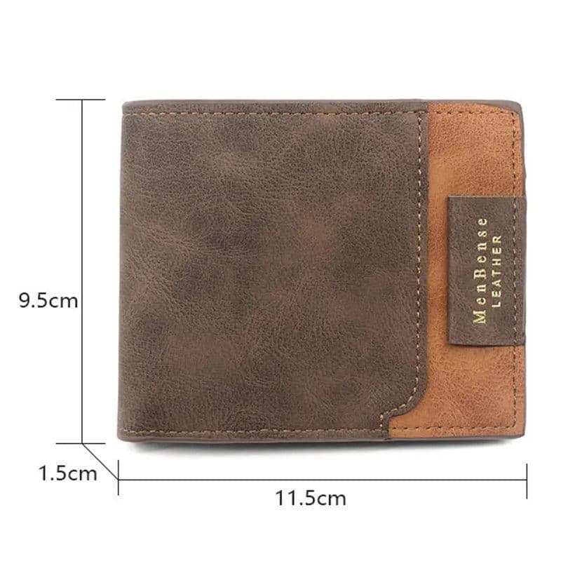 image-2024 Short Men Wallets New Fashion Zipper Coin Pocket Name Engraved Male Purses High Quality Brand Slim Card Holder Men's Wallet