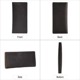 image-JOYIR Genuine Leather Wallet Men Leather Long Wallet Clutch Bag Vintage Male Purse for Checkbook Credit Cards Minimalist Purses