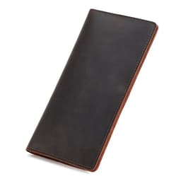 image-JOYIR Genuine Leather Wallet Men Leather Long Wallet Clutch Bag Vintage Male Purse for Checkbook Credit Cards Minimalist Purses
