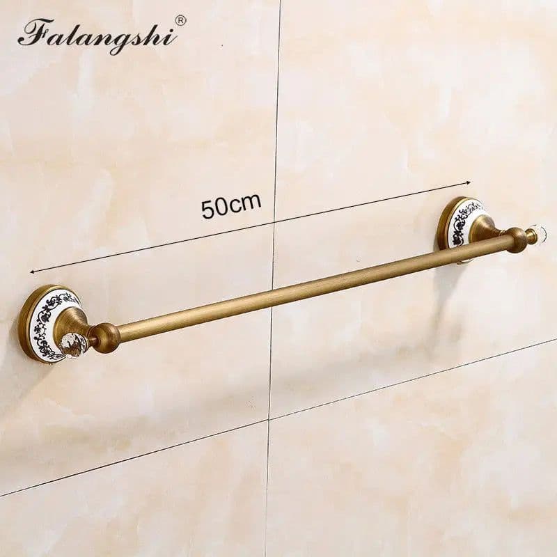 image-Antique Brushed Bathroom Accessories Towel Bar Toothbrush Holder Paper Holder Soap Dish Ceramic Bathroom Hardware Set WB8804