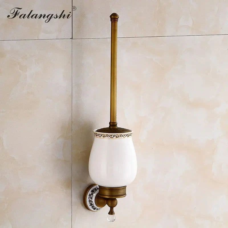 image-Antique Brushed Bathroom Accessories Towel Bar Toothbrush Holder Paper Holder Soap Dish Ceramic Bathroom Hardware Set WB8804
