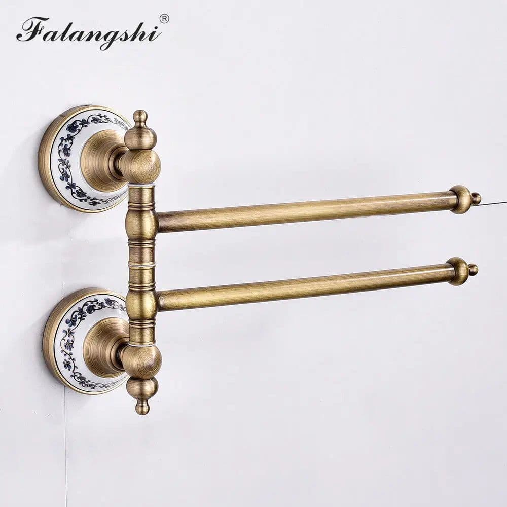 image-Antique Brushed Bathroom Accessories Towel Bar Toothbrush Holder Paper Holder Soap Dish Ceramic Bathroom Hardware Set WB8804