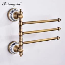 image-Antique Brushed Bathroom Accessories Towel Bar Toothbrush Holder Paper Holder Soap Dish Ceramic Bathroom Hardware Set WB8804