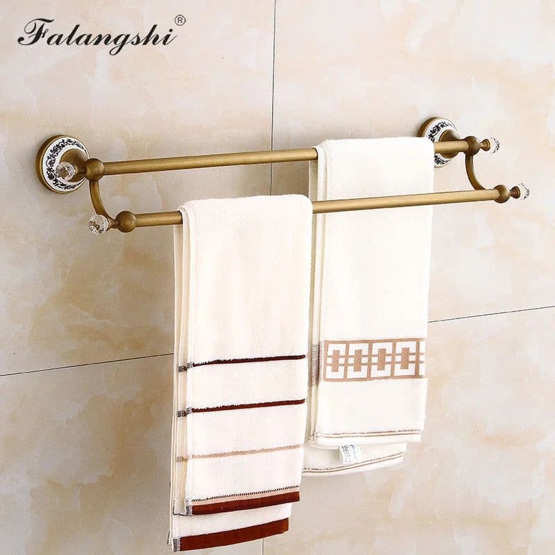 image-Antique Brushed Bathroom Accessories Towel Bar Toothbrush Holder Paper Holder Soap Dish Ceramic Bathroom Hardware Set WB8804