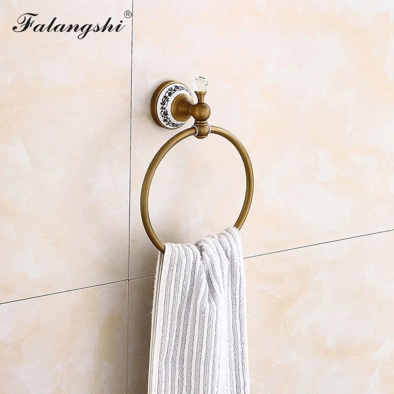 image-Antique Brushed Bathroom Accessories Towel Bar Toothbrush Holder Paper Holder Soap Dish Ceramic Bathroom Hardware Set WB8804