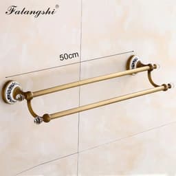 image-Antique Brushed Bathroom Accessories Towel Bar Toothbrush Holder Paper Holder Soap Dish Ceramic Bathroom Hardware Set WB8804