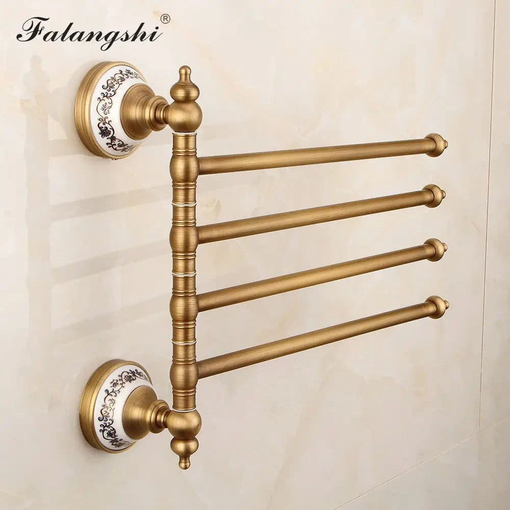 image-Antique Brushed Bathroom Accessories Towel Bar Toothbrush Holder Paper Holder Soap Dish Ceramic Bathroom Hardware Set WB8804